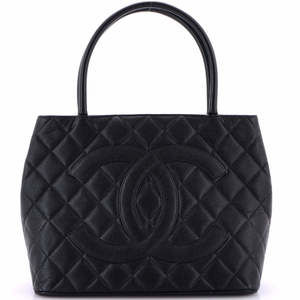 Chanel Medallion Tote Quilted Caviar
